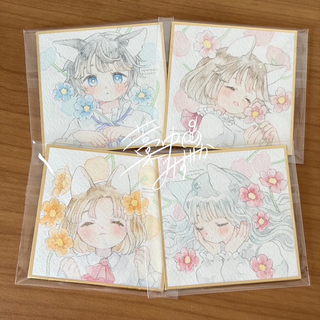 ケモ耳さんミニ色紙【5〜8人目】