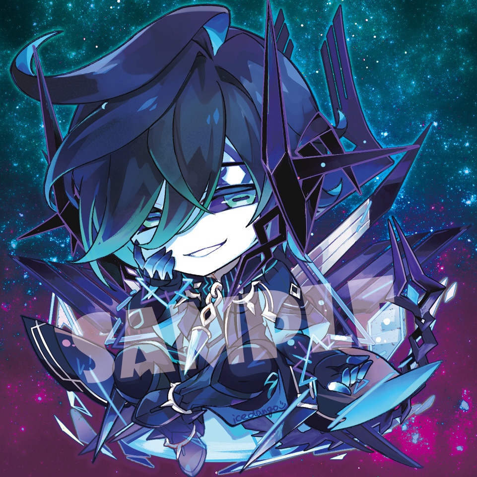 70×70アクリルキーホルダー　アイン（BG）ver.awaken