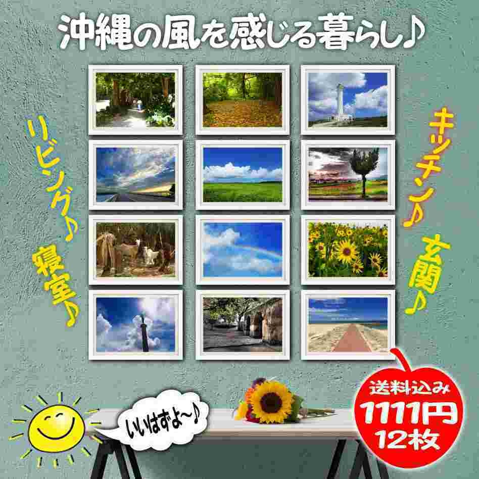 超高画質 沖縄の 海と空と自然 写真 インテリア ポストカード 癒し おしゃれ Hanato Homare Booth