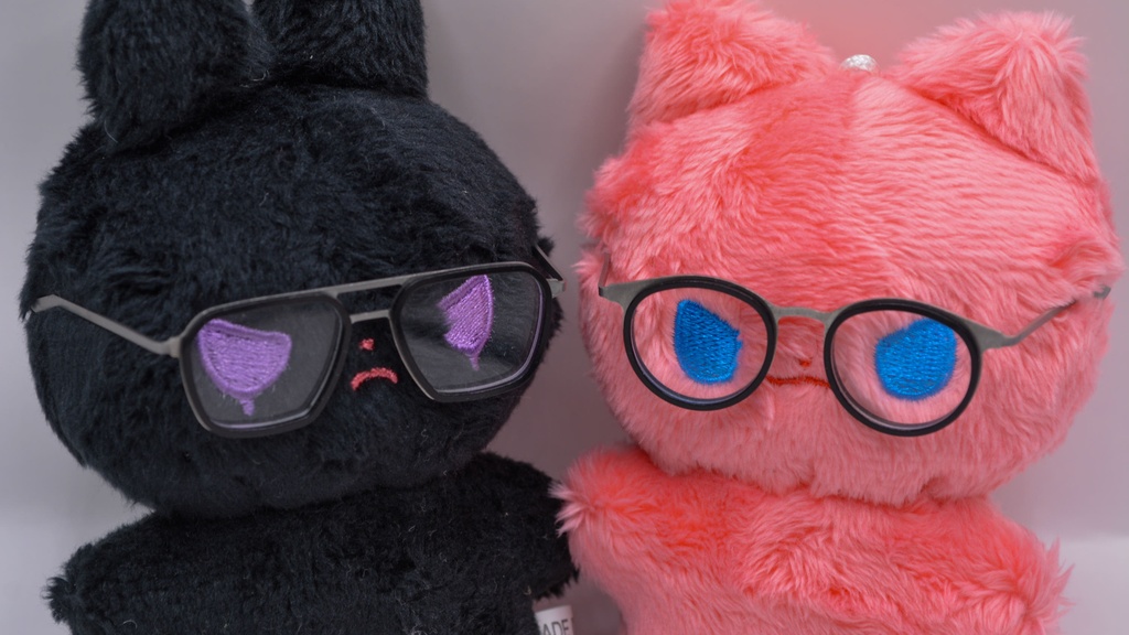 10cmぬい メガネ Doll Glasses | 10cm Plush / 1/3 BJD Compatible | Round & Double Bridge