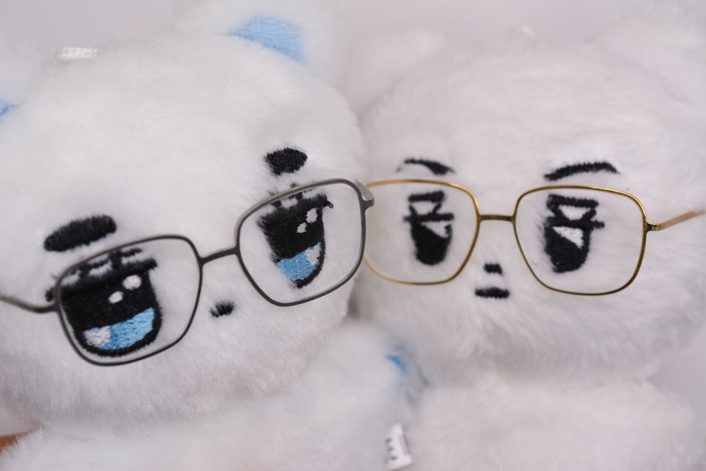 オーバーサイズスクエア眼鏡【10cmぬい/8インチヘッド対応】