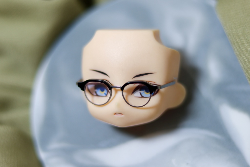 【オビツ11/ねんどろいど小物】 30mm クラシックハーフリム眼鏡(スクエア / ラウンド) めがね