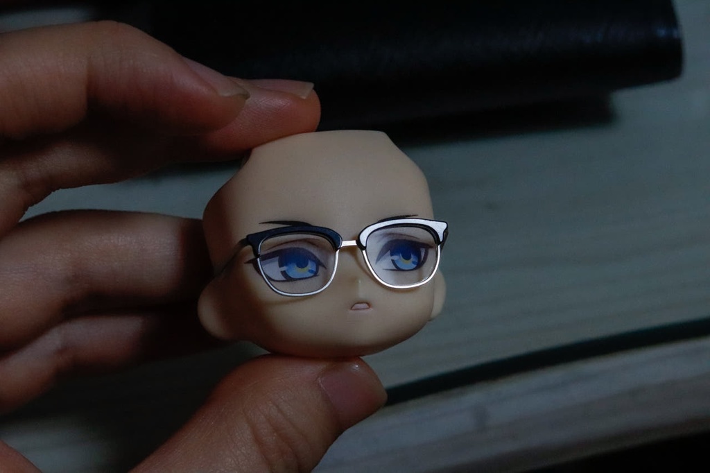 【オビツ11/ねんどろいど小物】 30mm クラシックハーフリム眼鏡(スクエア / ラウンド) めがね