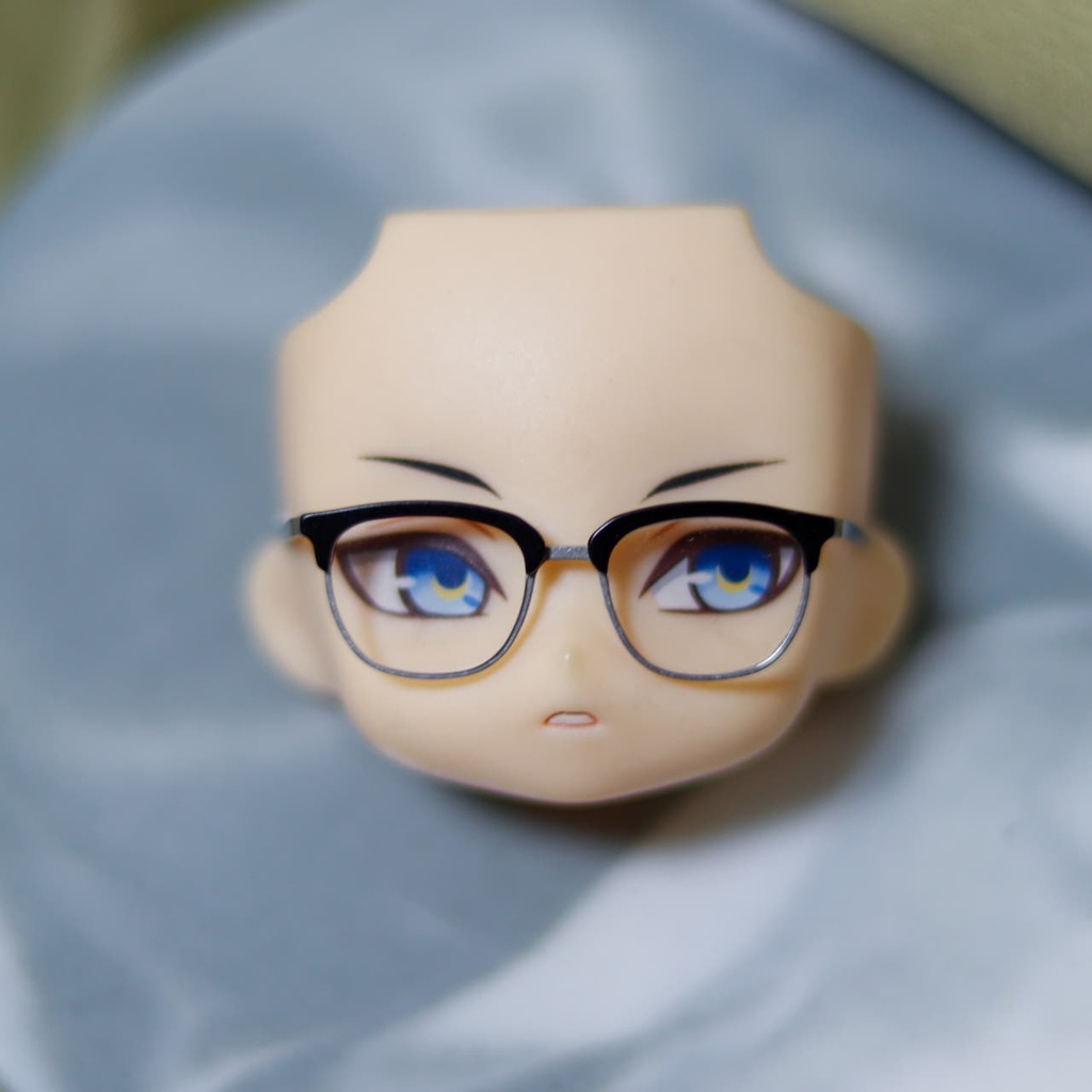 【オビツ11/ねんどろいど小物】 30mm クラシックハーフリム眼鏡(スクエア / ラウンド) めがね