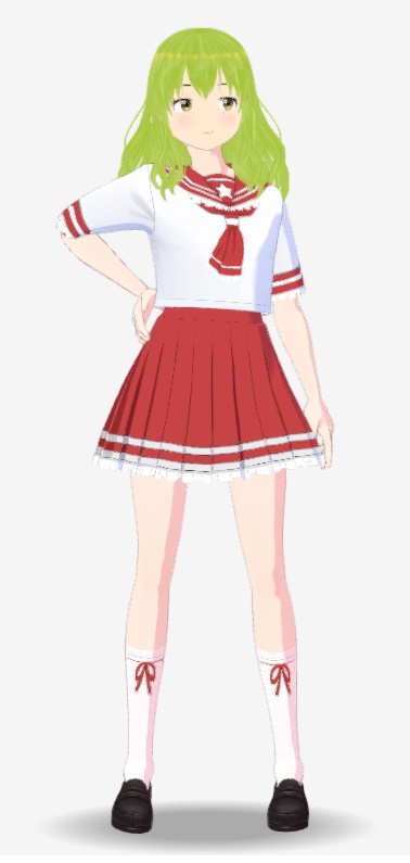 VRoid『赤セーラー服少女』