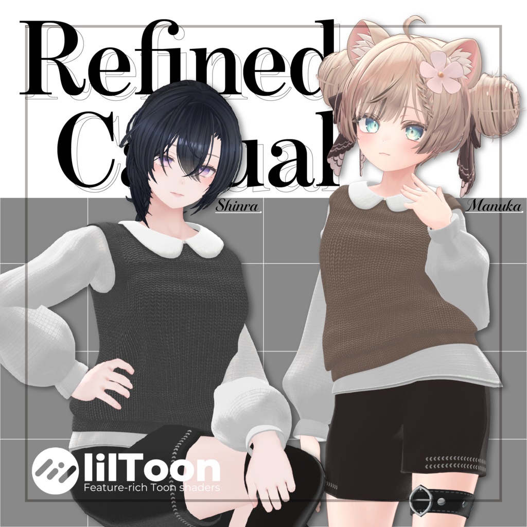 【森羅・マヌカ対応】Refined Casual【VRChat用セット衣装】