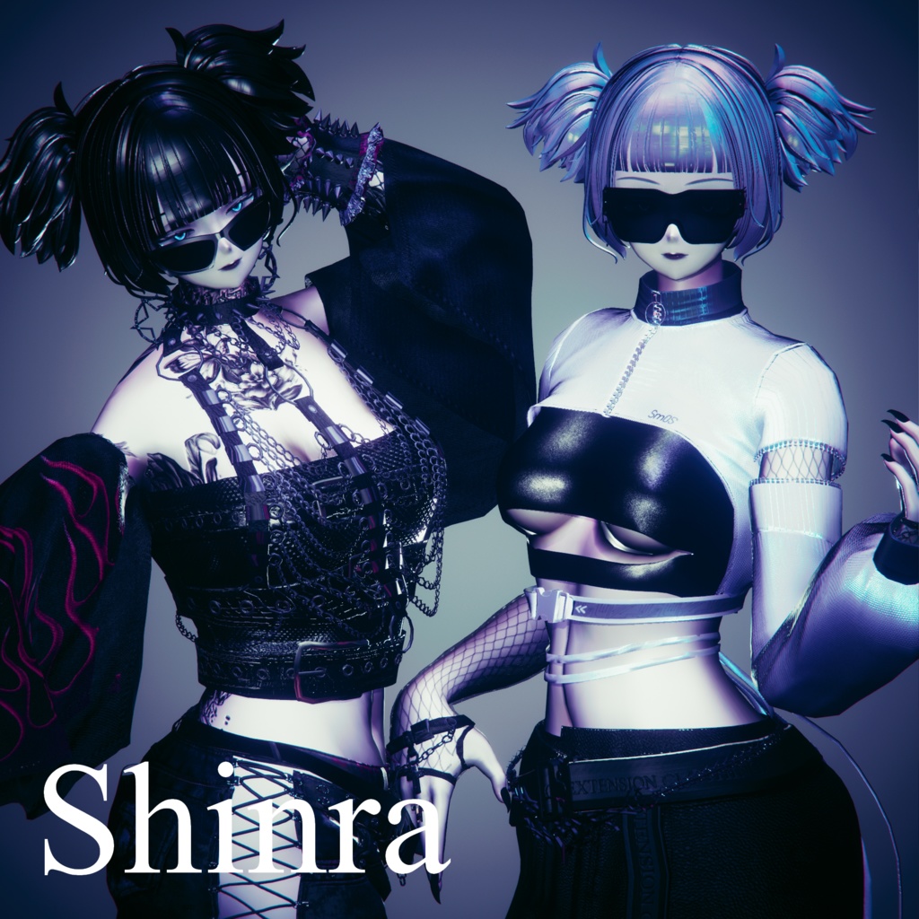 ♥ぼさぼさツインテール/Messy twintail hair【9アバター対応】♡