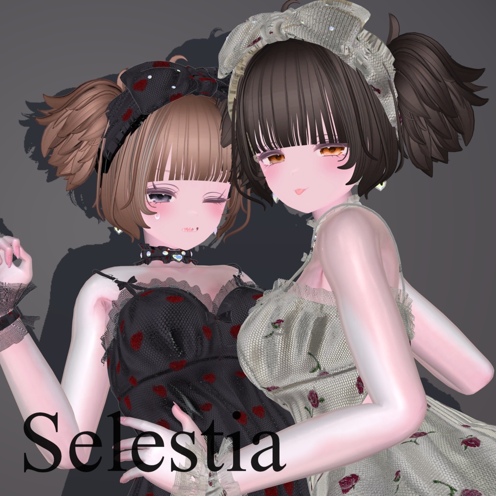 ♥ぼさぼさツインテール/Messy twintail hair【9アバター対応】♡