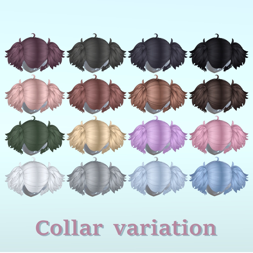 ♥ぼさぼさツインテール/Messy twintail hair【9アバター対応】♡