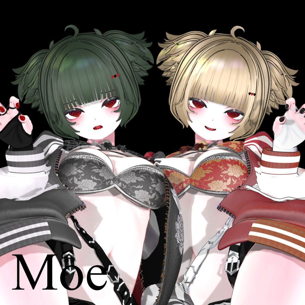 ♥ぼさぼさツインテール/Messy twintail hair【9アバター対応】♡