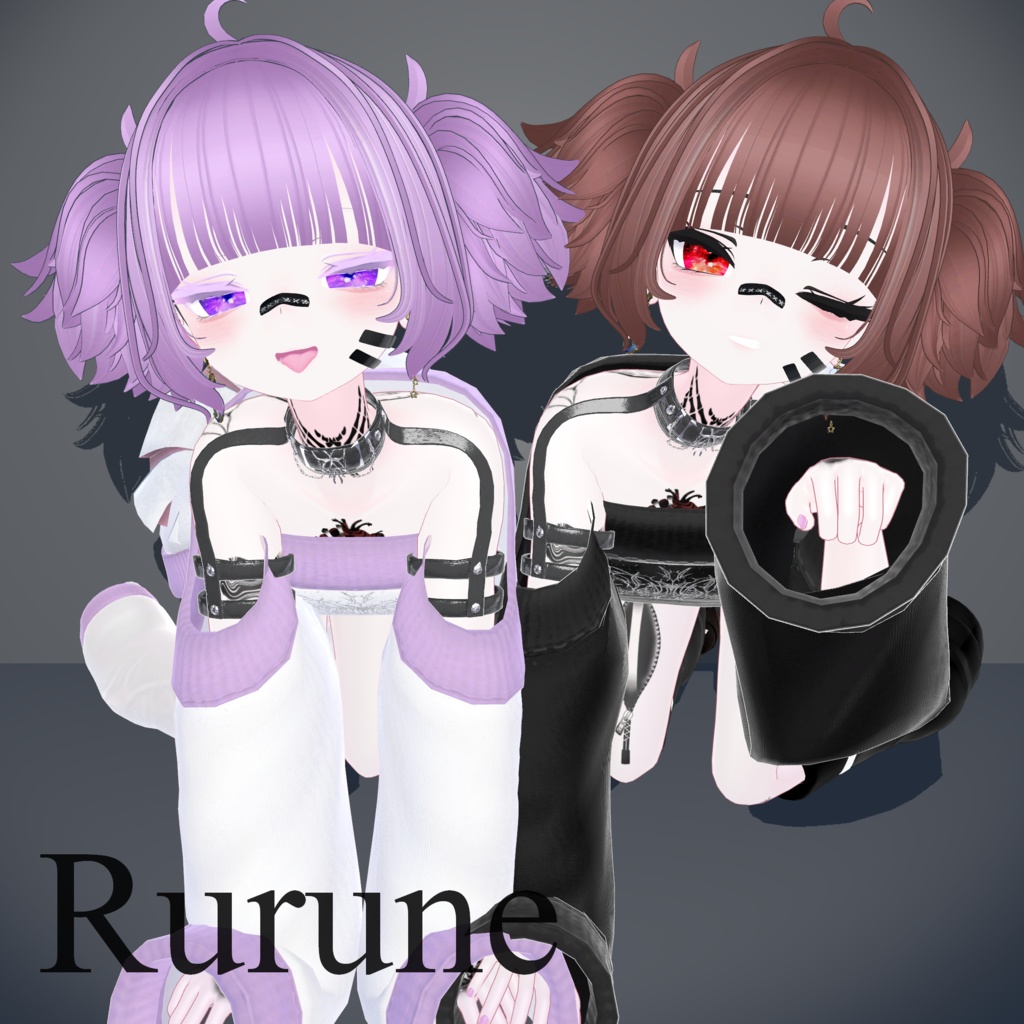 ♥ぼさぼさツインテール/Messy twintail hair【9アバター対応】♡