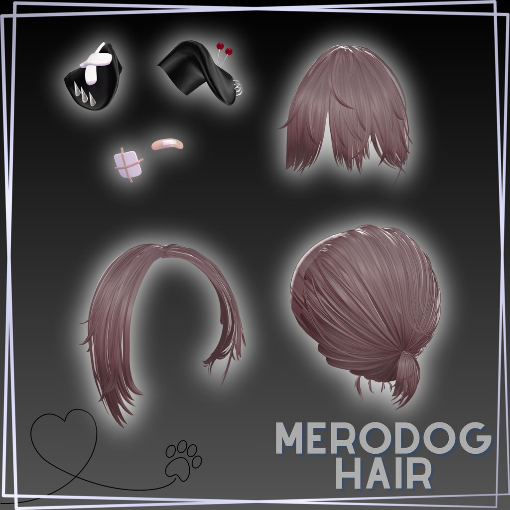 ♥Mero dog hair♥ 【7アバター対応】