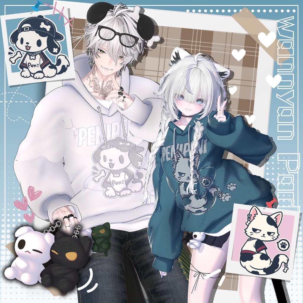 ✨SALE✨♡わんにゃんぱーかー♡【22アバター対応】
