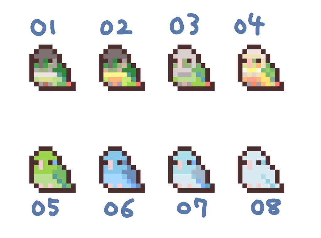 【受注生産】ドット絵アクキー(ウロコ・マメルリハ)