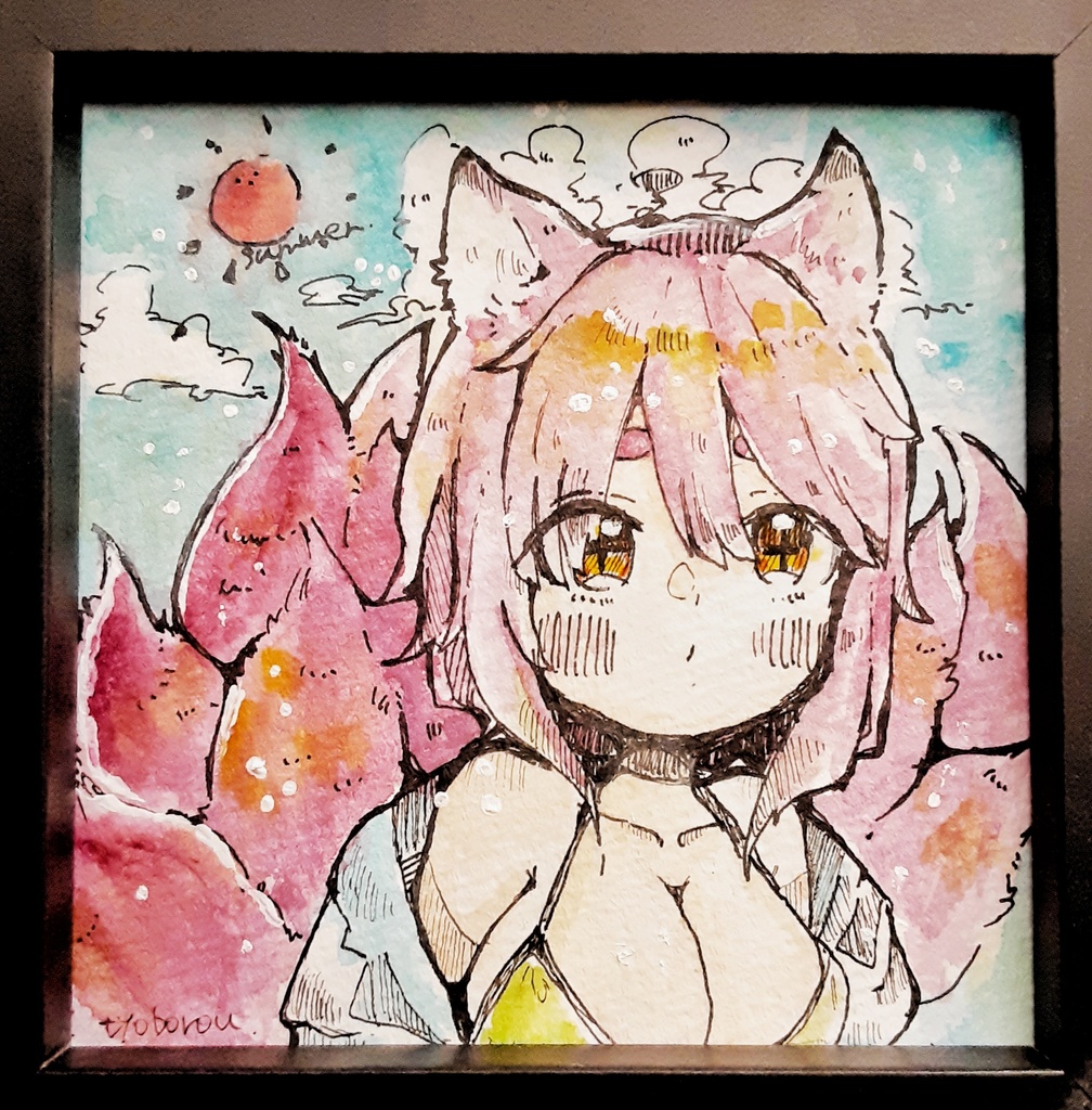 【額付き】アナログ原画　夏合宿2022
