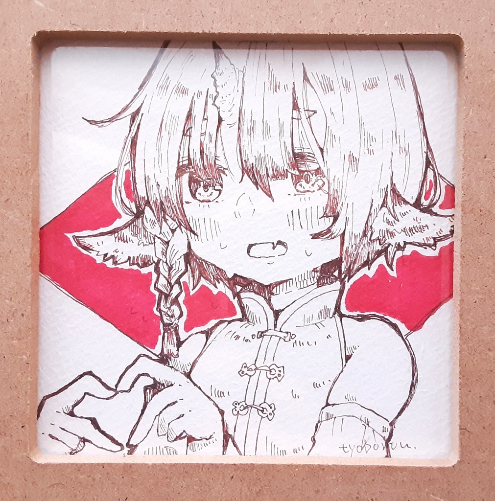 アナログ原画　羽みみちゃん
