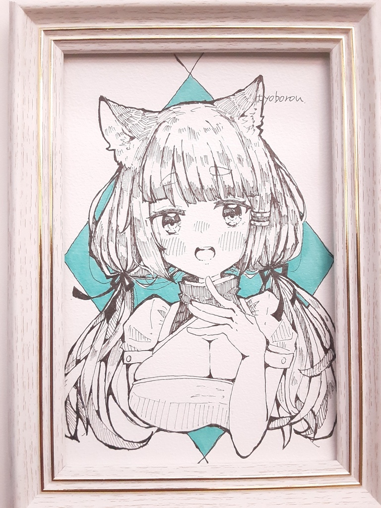 イラスト原画　けもちゃん