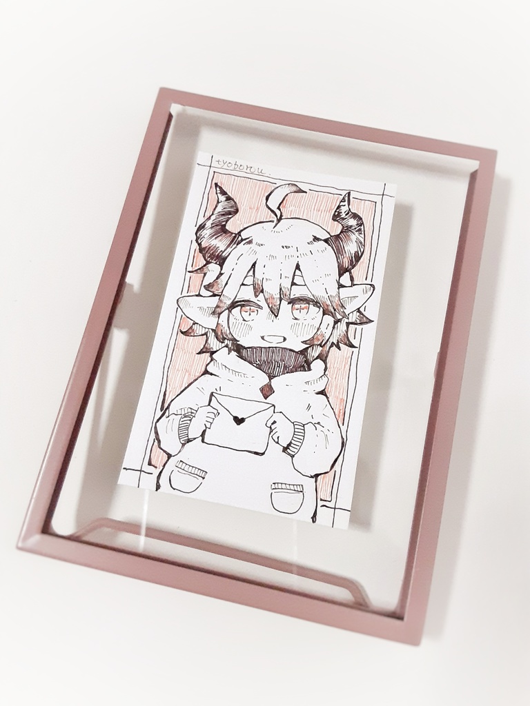 【額付き】イラスト原画 つのちゃん