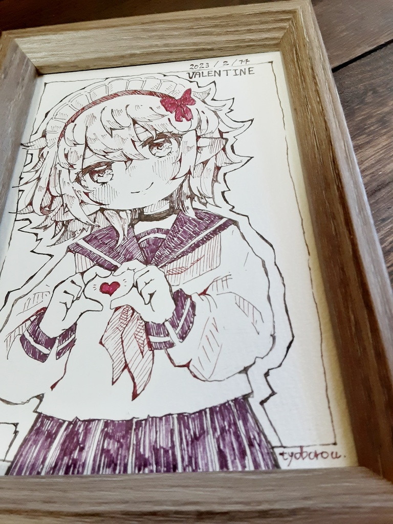 【額付き】イラスト原画 みみちゃん