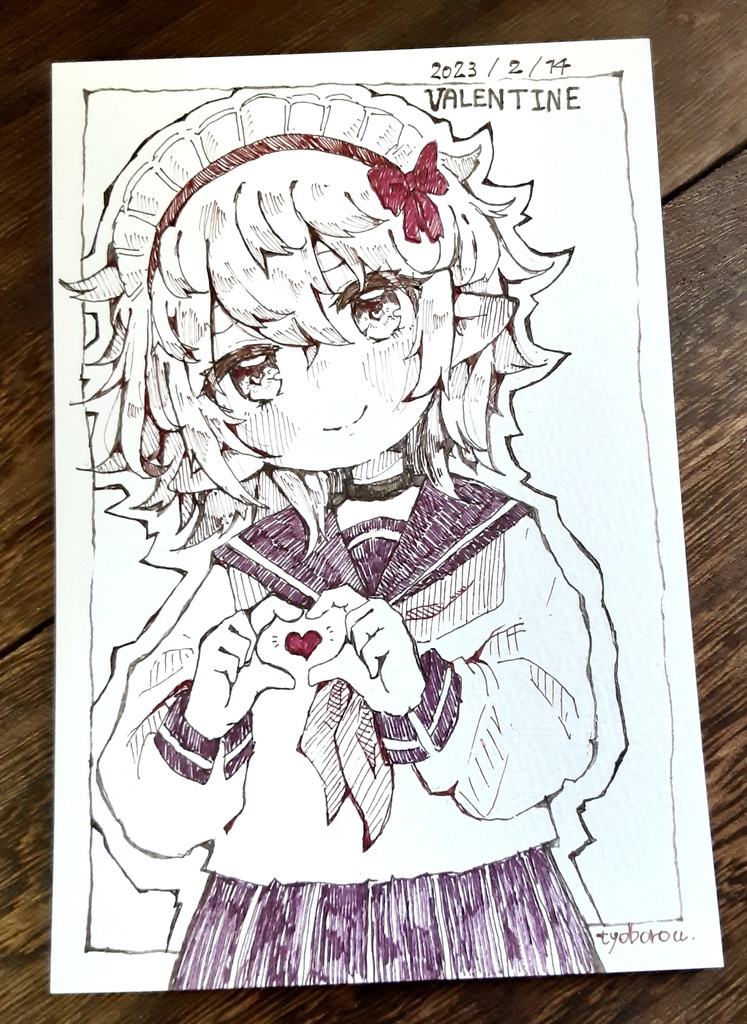 【額付き】イラスト原画 みみちゃん