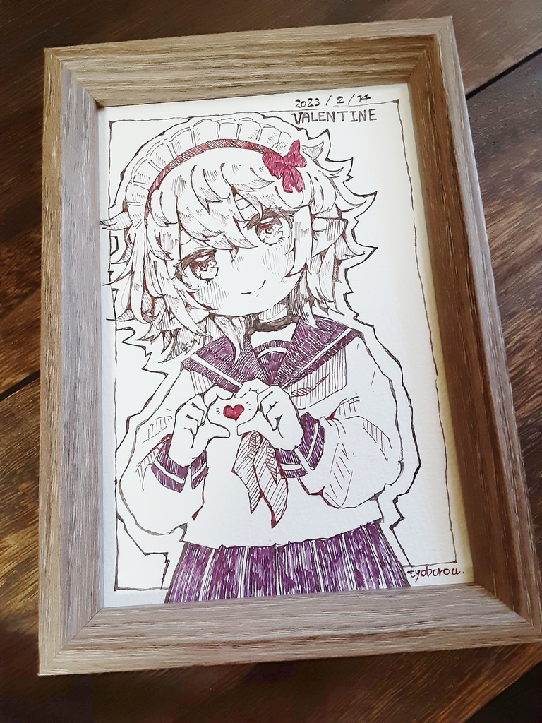 【額付き】イラスト原画 みみちゃん