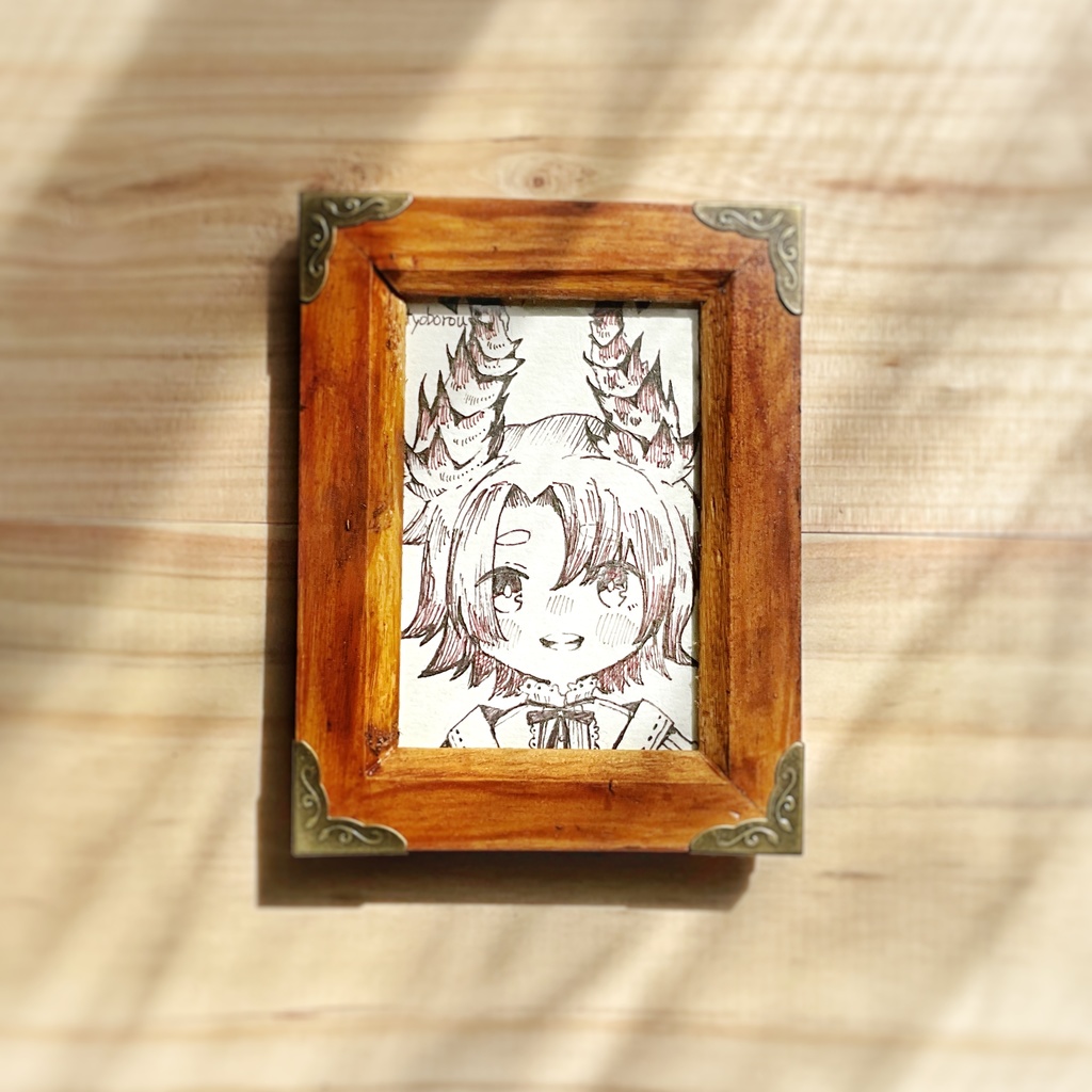 【額付き】アナログミニ原画 つのちゃん