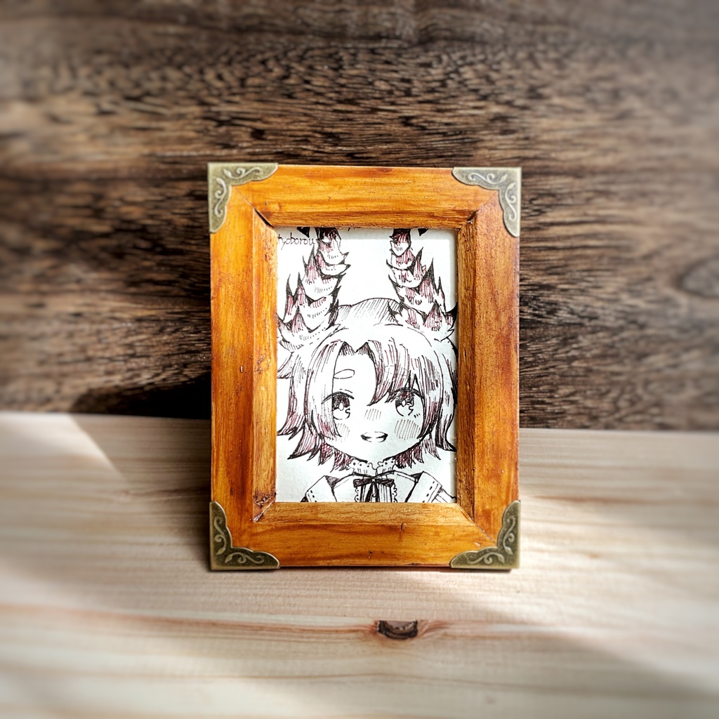 【額付き】アナログミニ原画 つのちゃん