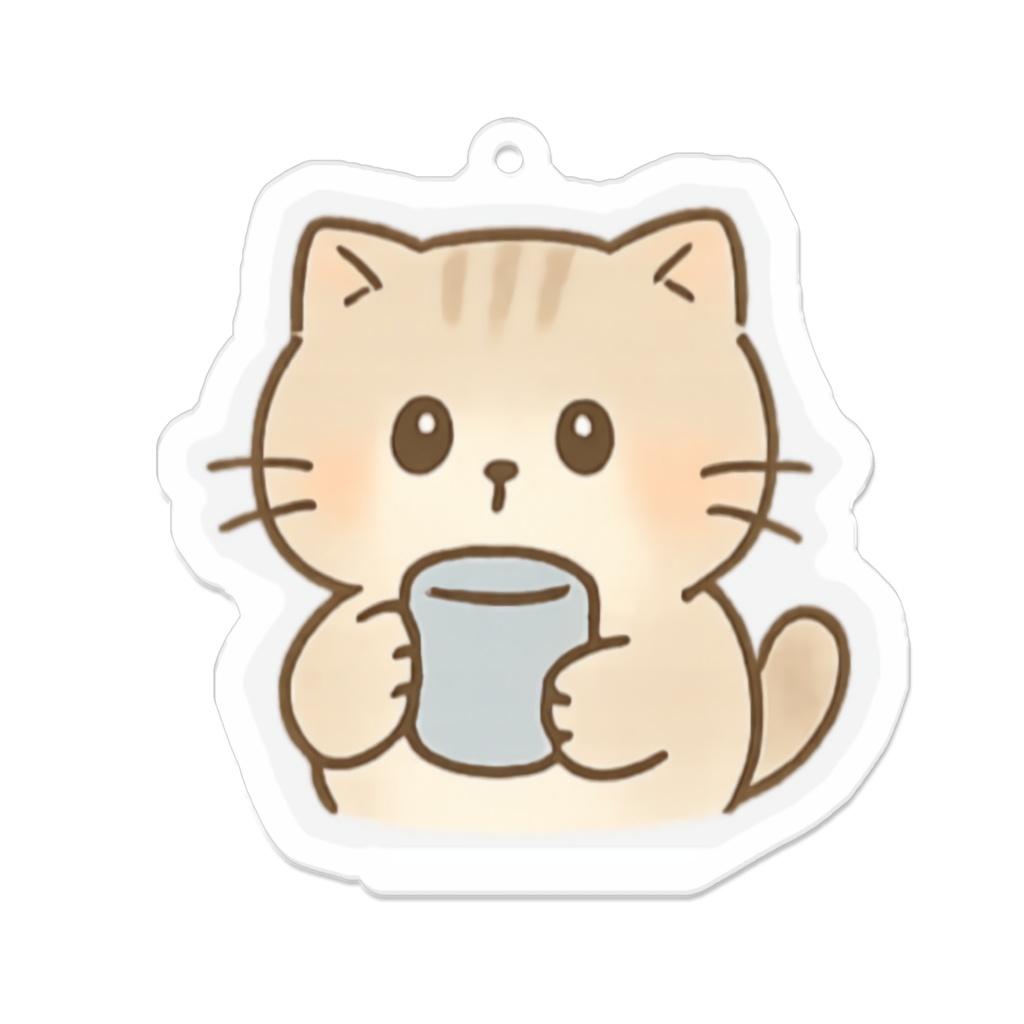 ふわふわ子猫の癒しアクリルキーホルダー