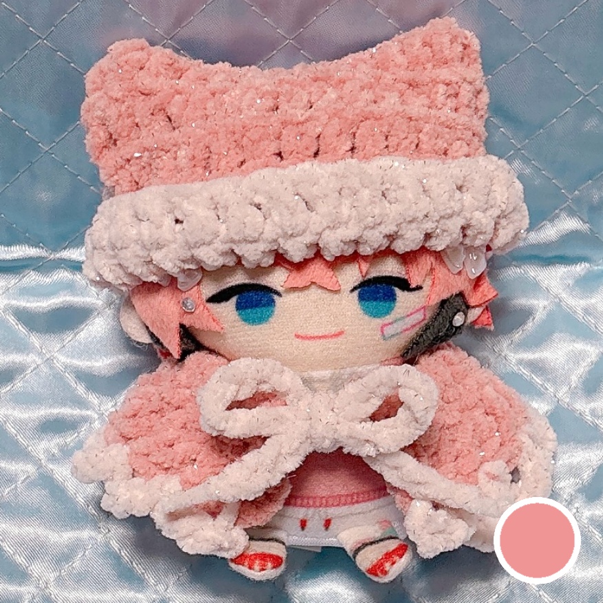 ぬい服 猫耳ニット帽&ケープセット