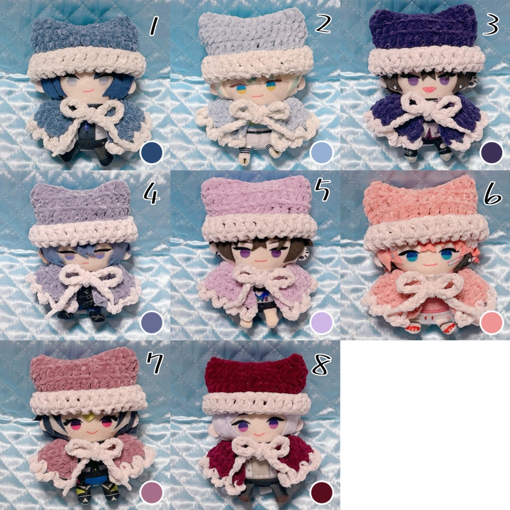 ぬい服 猫耳ニット帽&ケープセット