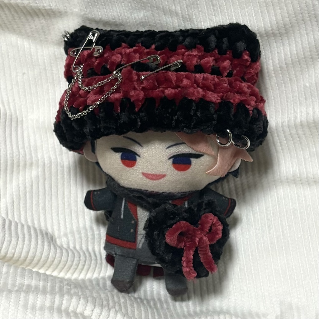 猫耳ニット帽&ハートポシェット