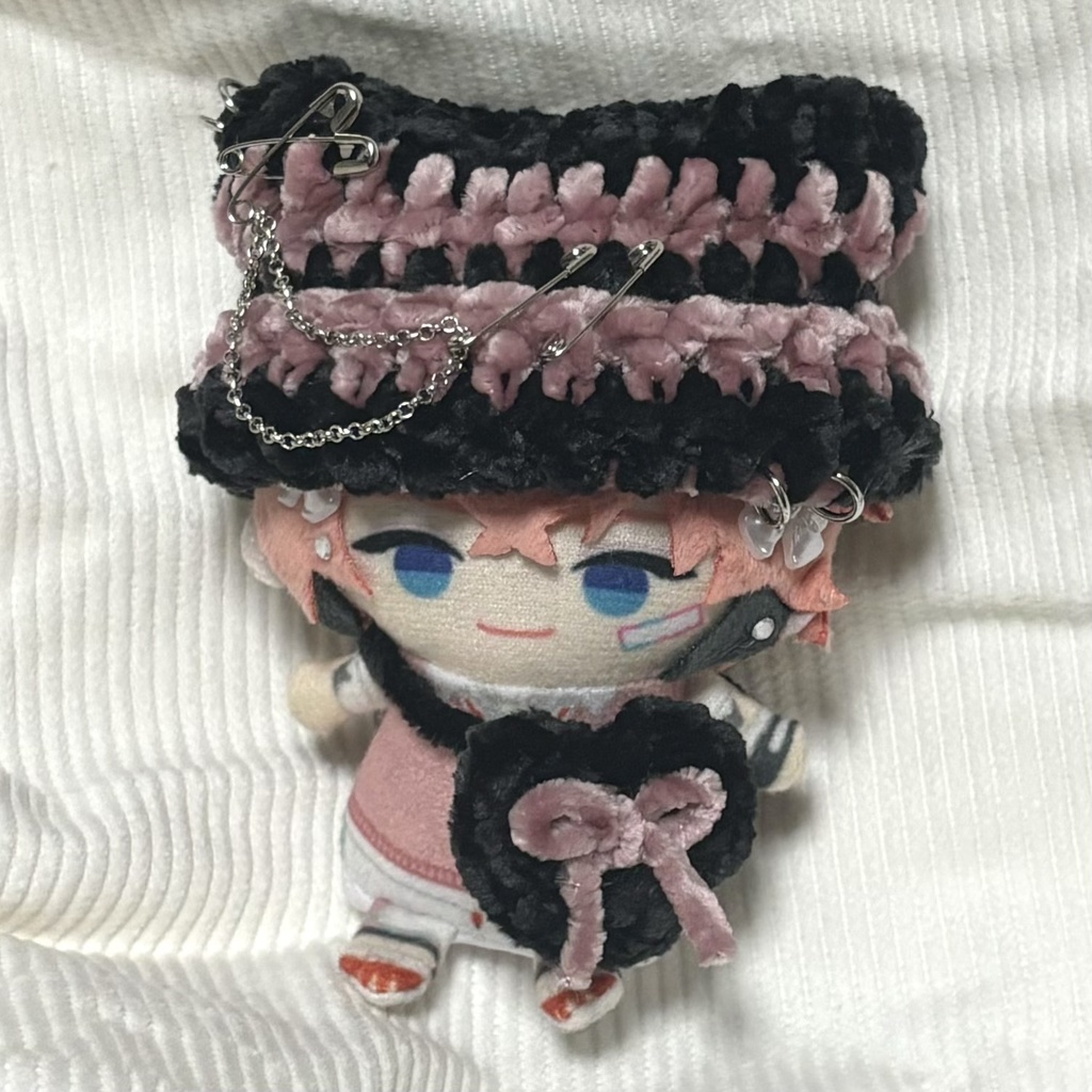 猫耳ニット帽&ハートポシェット