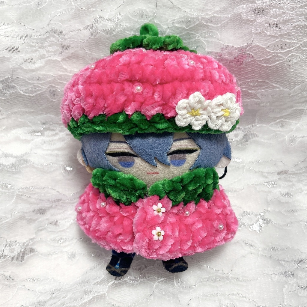 いちごのベレー帽&ケープ