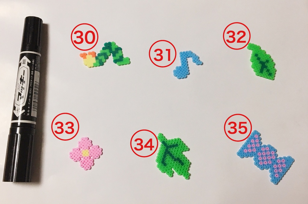 ミニ単体アイロンビーズストラップ