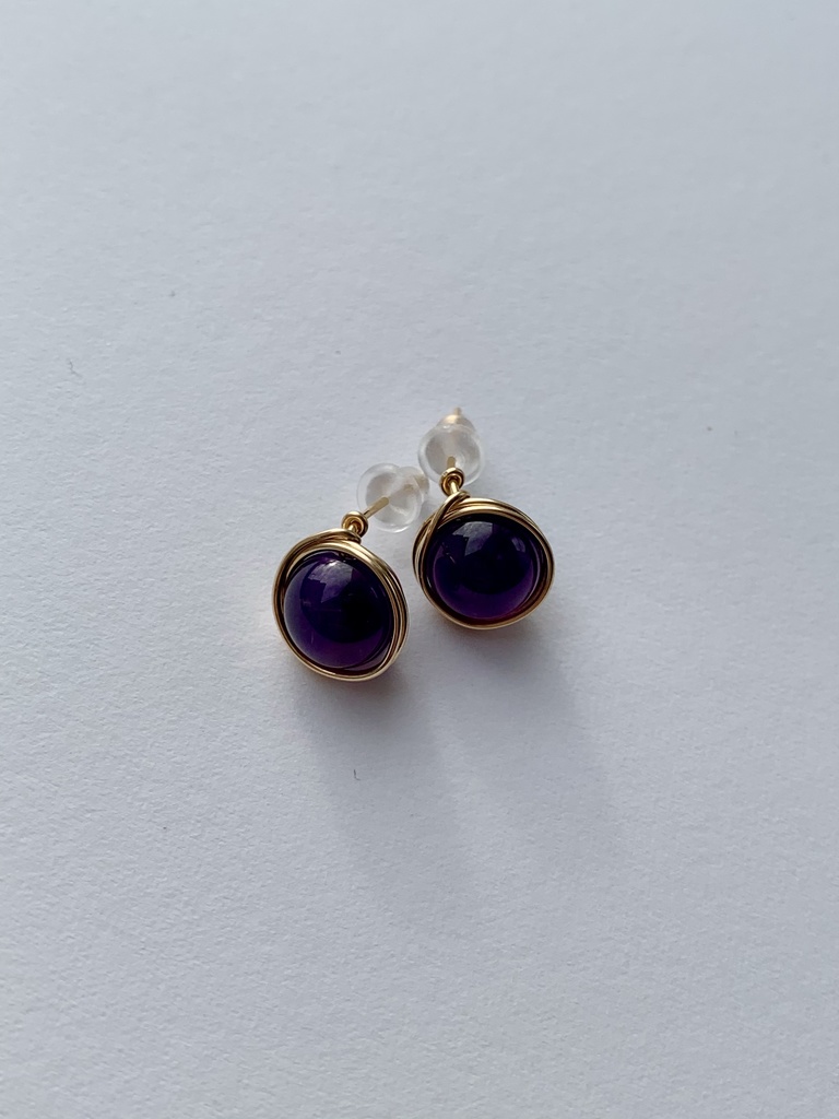 アメジストのピアス