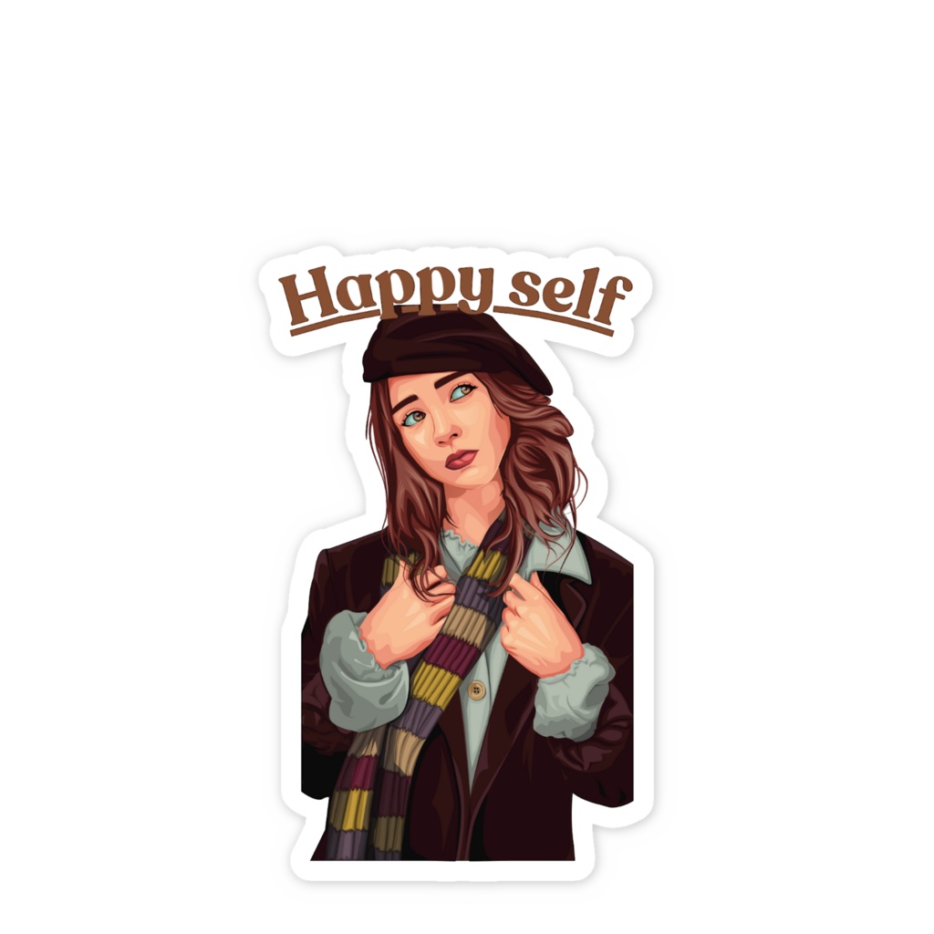 スマホステッカー・lady3