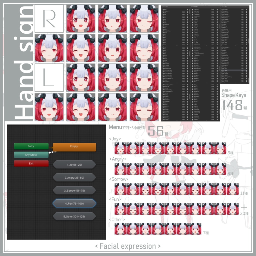 Lysa_VRChat想定オリジナル3Dモデル