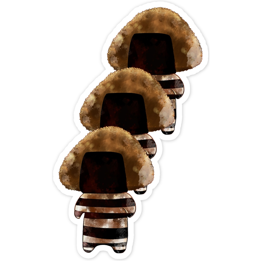 【非公式】焦げおにぎりゃー三連星スマホステッカー【猫又おかゆ】