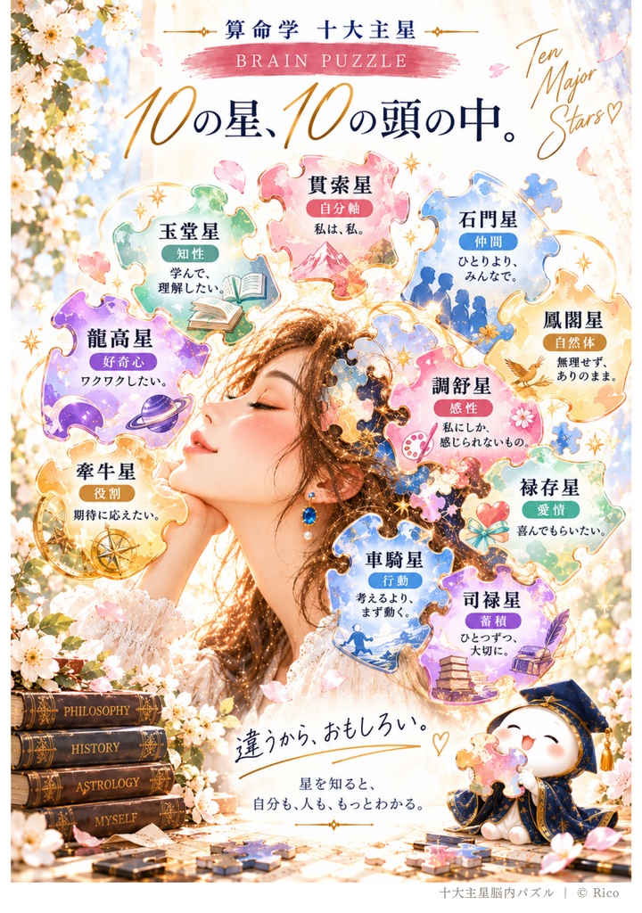 十大主星 BRAIN PUZZLE|10の星の頭の中、覗いてみました。【PDF版】