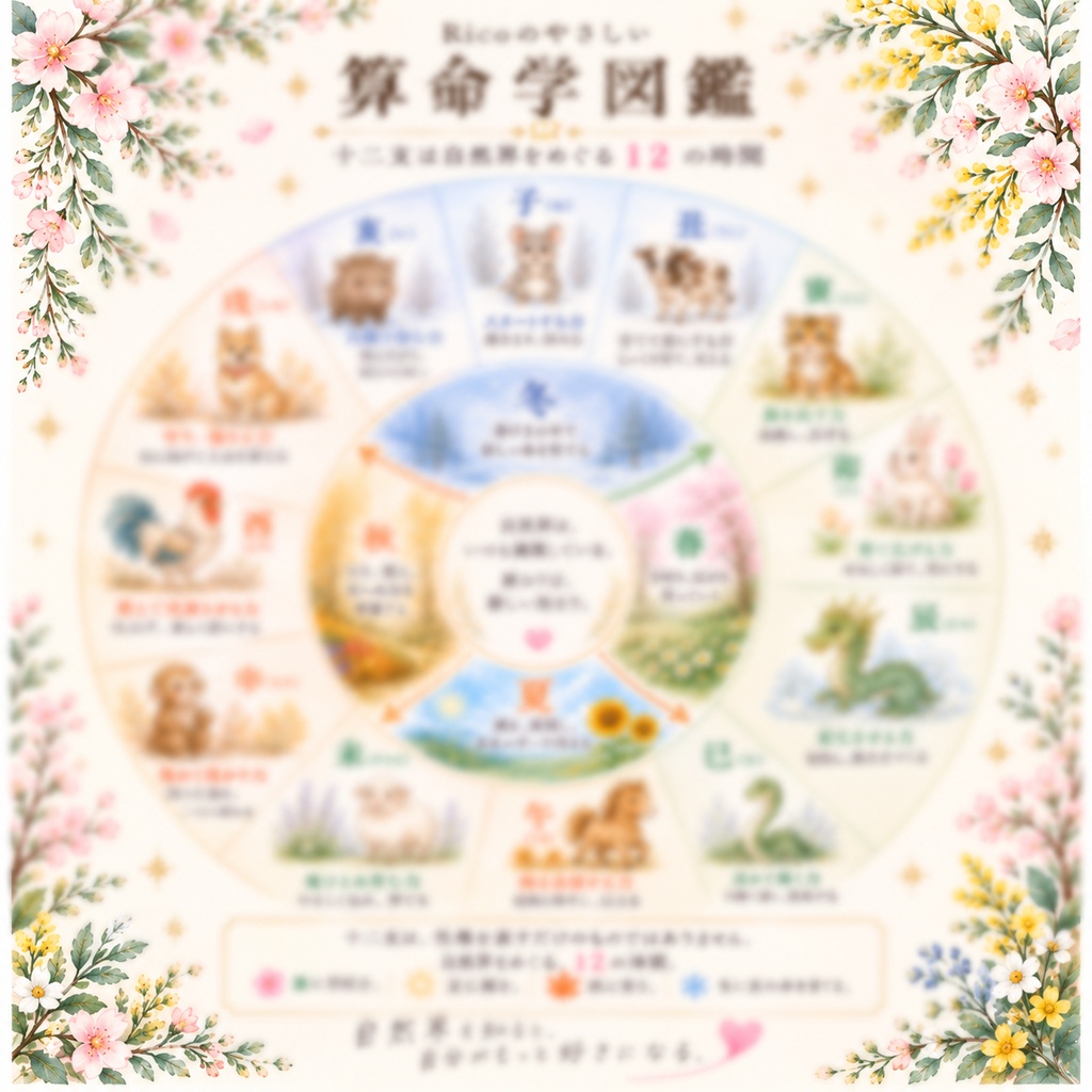 Ricoのやさしい 算命学図鑑｜十二支は自然界をめぐる12の時間【PDF版】