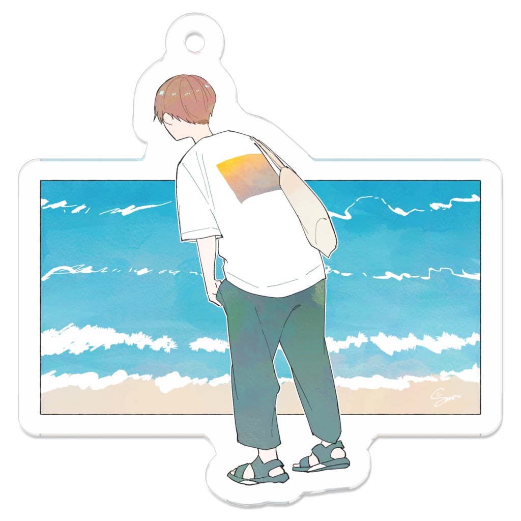 青を覗くアクキー