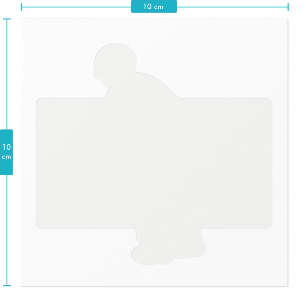 青を覗くステッカー