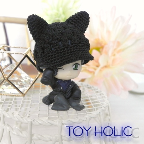 【過去作品】No.26 ＤＣちぢませ隊　ねこ耳キャスケット＜黒＞