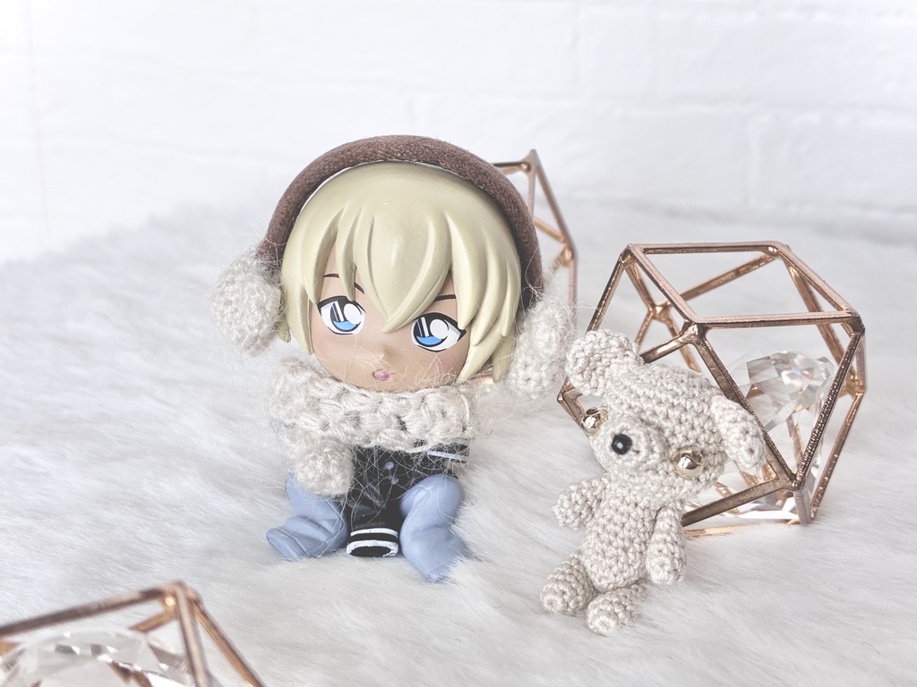 DCちぢませ隊用　くまさんイヤーマフセット