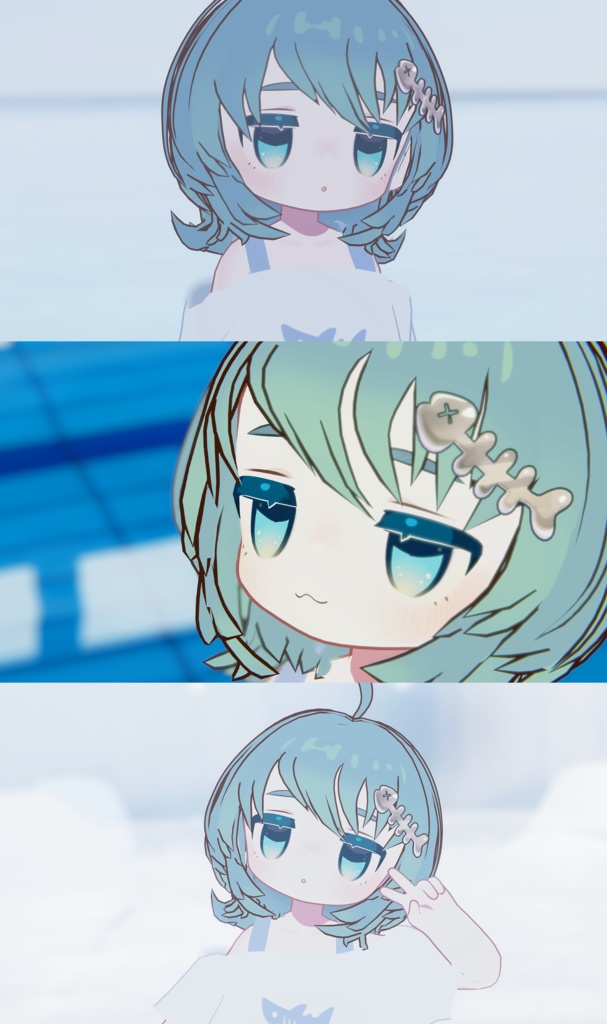 【キプフェル対応】くすみアイ -☆- & シンプルアイライン【Eye texture&Eyeline texture】