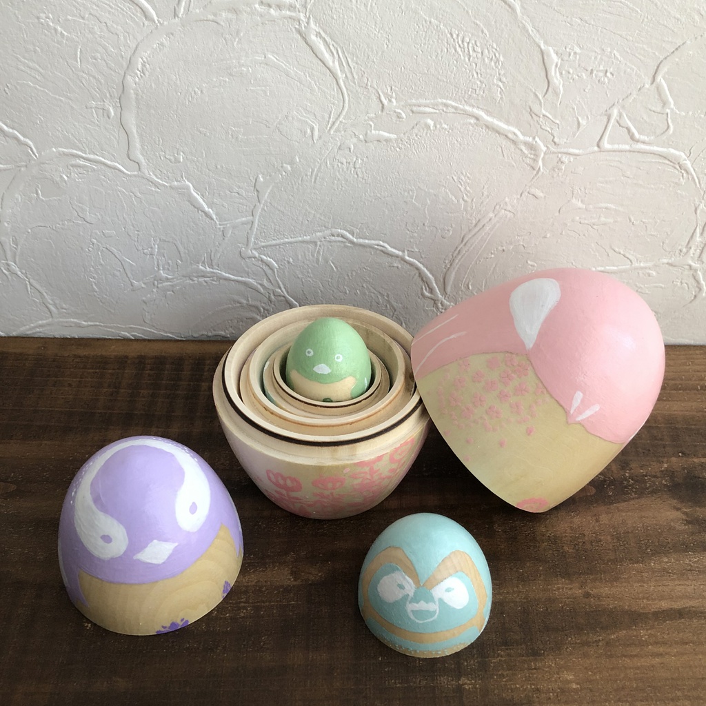 春のたまごペンギンマトリョーシカ