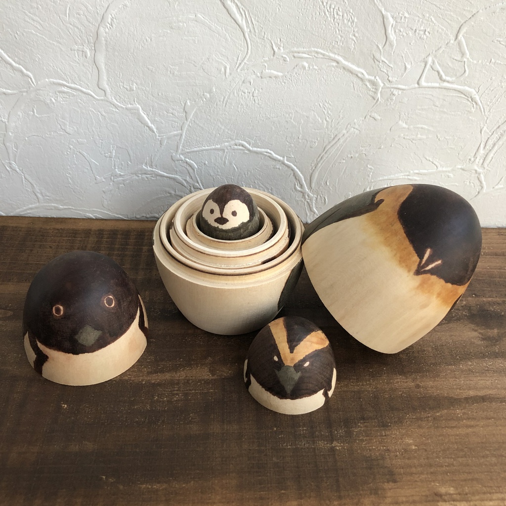 ナチュラルたまごペンギンマトリョーシカ