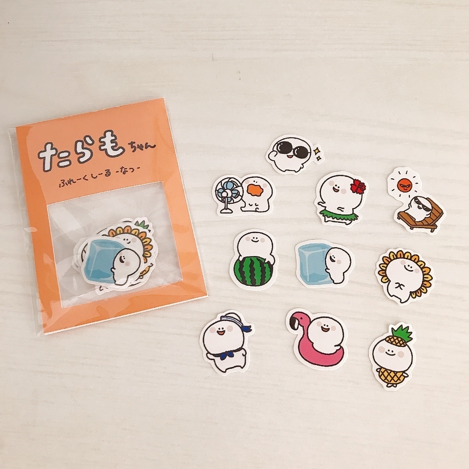 たらもちゃん フレークシール なつ 20枚入り