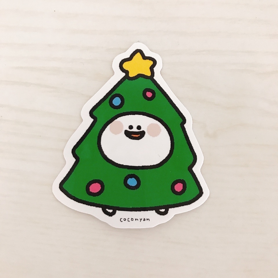 クリスマスツリーなステッカー