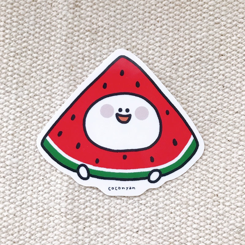 【マンスリーたらもちゃん】8月 スイカなたらもちゃん🍉ステッカー